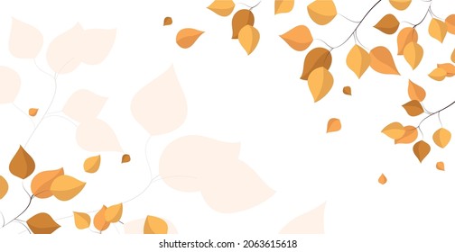 Resumen de la plantilla de fondo web otoño con muchas hojas diferentes - Ilustración vectorial
