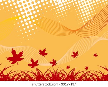 fondo otoñal abstracto, papel tapiz vectorial