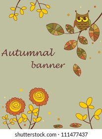 Abstract autumnal banner