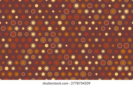 Abstract autumnal pattern with warmtoned circles.  Perfect for fallthemed designs, backgrounds, textiles, or website decoration. Evokes feelings of warmth, comfort, and nostalgia.