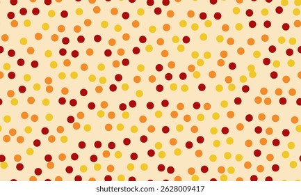 Abstrait du cycle automnal. Des points chauds sur fond crème créent un design gai et festif. Idéal pour les projets, les sites web et les moyennes sociales ayant un thème erroné.