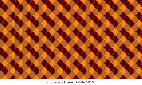 Abstractas patrón otoñal.  Los semicírculos superpuestos de tonos cálidos crean una textura visualmente atractiva ideal para fondos de Sitio web, diseños textiles o proyectos temáticos falsos.