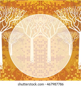 Abstract autumnal trees.