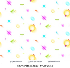 Abstract avangarde retro background. Vector multicolored geometric shapes. Simple light backdrop.