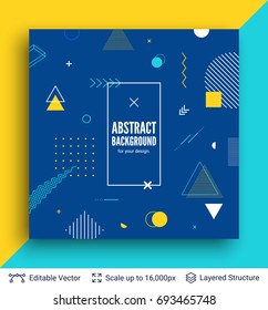 Abstract avangarde retro background. Vector multicolored geometric shapes. 