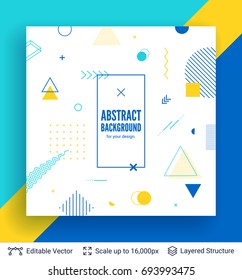 Abstract avantgarde retro background. Vector multicolored geometric shapes. 