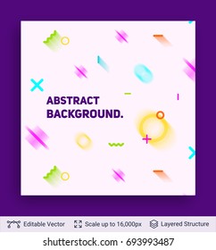Abstract avantgarde retro background. Vector multicolored geometric shapes. 