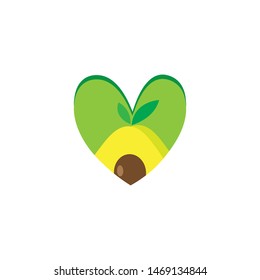 abstract avocado fruit logo vector