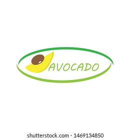 abstract avocado fruit logo vector