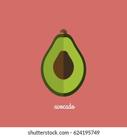 abstract Avocado on a light pink background