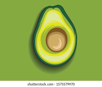 
abstract avocado vector illustration for logo