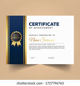 Abstract award diploma certificate of appreciation design template 