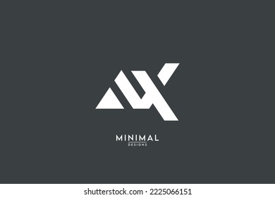 Abstraktes AX, XA, A, X Letters Logo Monogramm Symbol.