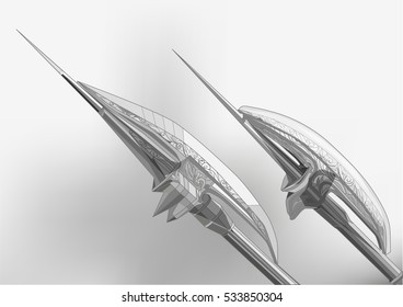 abstract axes.