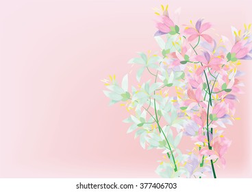  abstract Azalea flowers on white background