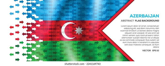 Abstract Azerbaijan Flag Banner and Background with Arrow Shape Trading Exchange Investment concept