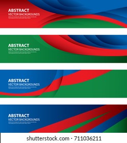 Abstract Azerbaijan Flag vector Banner Background. 