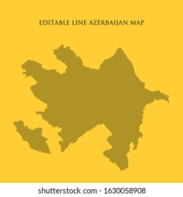 Abstract Azerbaijan map planet, lines, map halftone concept. infographic, icon.
