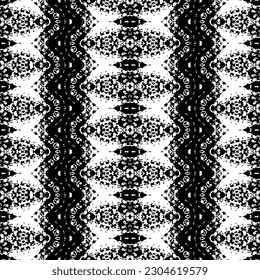 Abstract Aztec Dark Pattern. Ethnic Ink Scribble Batik. Black Colour Dark Doodle Textile. Ethnic Ink Art Batik. Black Color Doodle Pattern. Simple Tribal Dyed Vector. Abstract Ink Native Design