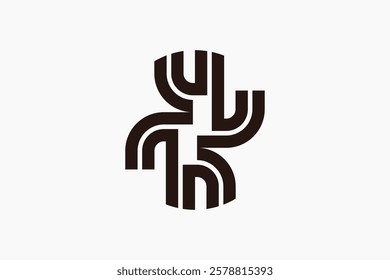 abstract Aztec ethnic symbol logo design vector illustration. creative Aztec, tribal, native, Maya people make symbol logo vector design template isolated on white background