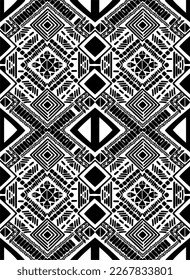 Abstract aztec native tribal ethnic vector seamless pattern