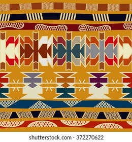 Abstract Aztec seamless tribal pattern. Vector illustration.