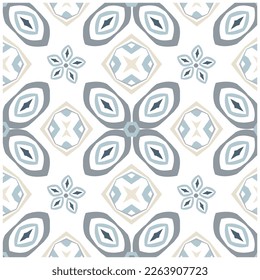Abstract azulejo tile patten, geometric background.seamless ornaments tiles background, vector texture Portuguese floor tiles azulejo design.Ceramic design, Floor cement Talavera tiles wallpaper.