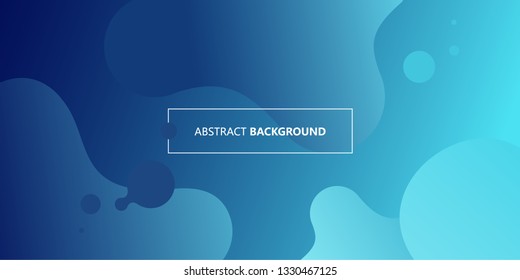 abstract azure and blue neon bubbles background for parallax effect scrolling landing page.