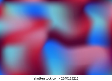 Abstract azure cyan rose coral curve spots poster. Background mockup for label cover packaging social media ads banner. Template for web lending. Wide red pint royal blue magenta wallpaper print. 