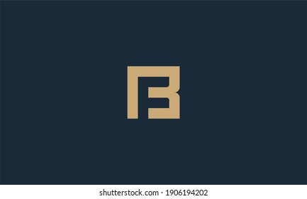 Abstract B  F Vector Logo Initials Mark