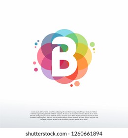 Abstract B Initial logo designs concept vector, Colorful Letter B logo designs