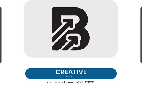 Letra B Abstractas con el logotipo de las flechas