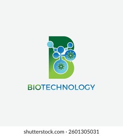 Abstract B Letter Biotechnology Logo – Scientific Branding
