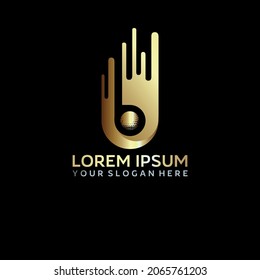 vector de diseño de logotipo de negocios de letra B abstracta