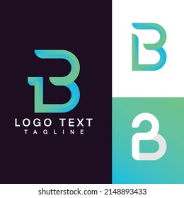 Abstraktes B-Letter-Logo, App-Symbol, Design-Vorlagenelemente 