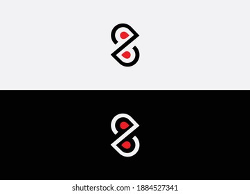 Plantilla de diseño de logotipo de letras B abstractas