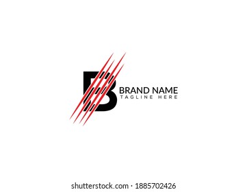 Plantilla de diseño de logotipo de letras B abstractas