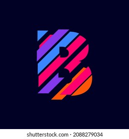 Abstract B Letter logo volume design template. B font icon Vector Illustration perfect for your visual identity.