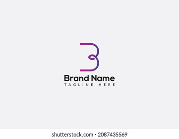 Abstract b letter modern initial lettermarks logo design