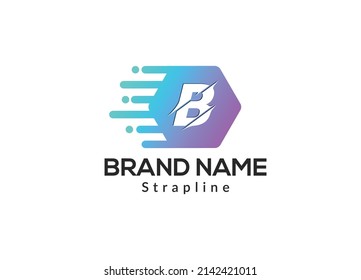 Abstract B letter modern initial lettermarks logo design