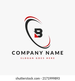 Abstrakter B-Brief, moderne, einzigartige Logo-Design-Vorlage