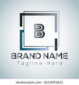 Abstract B letter modern initial lettermarks logo design	
