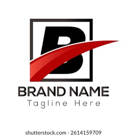 Abstract B letter modern initial lettermarks logo design	
