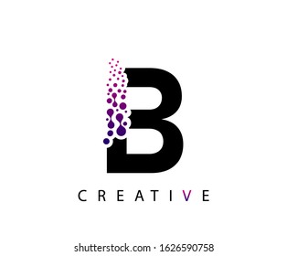 Abstract B Letter , Molecules B technology logo design.