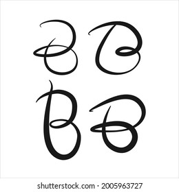 Abstract B letter vector shape