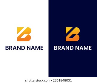Abstract B logo design, B construction logo, Arrow with letter b modern logo vector