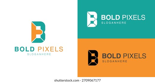 Abstract B Logo Mark. Professional Tech Business Brand Design