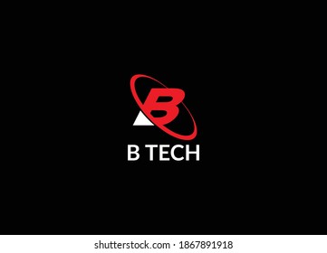 Abstract b tech logo design template