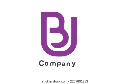 abstract B U monogram initial logo icon symbol template inspiration