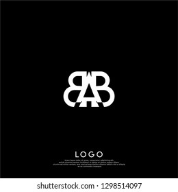 abstract bab logo letter design concept, initial symbol vector